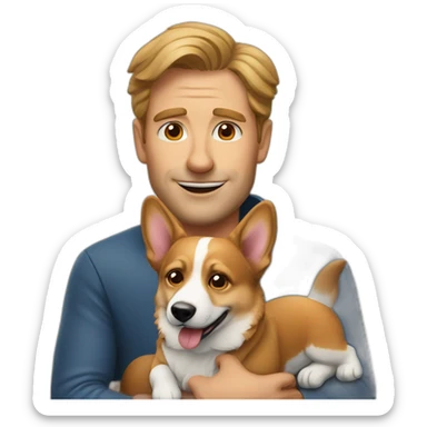 dutch man with corgi sticker