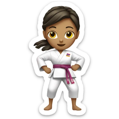 summer olympics girl karate sticker