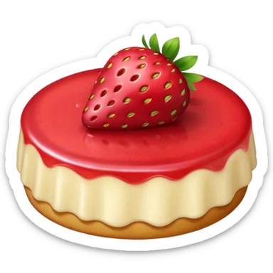 Strawberry flan sticker