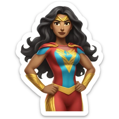 Latino woman superhero  sticker