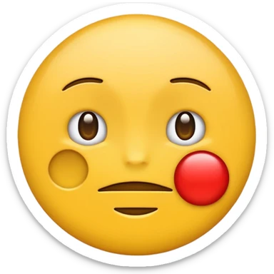 iPhone emoji with text message saying no not smiling and no red dots in dace but a text message sticker
