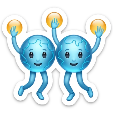 Last two brain cells dancing sticker