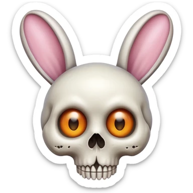 tête de mort + oreille de lapin + yeux GG sticker