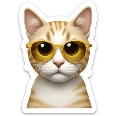 Cat with sunglasses sticker