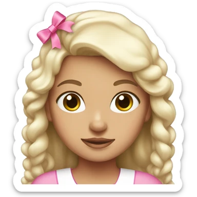 White Sisters with pink bows sticker