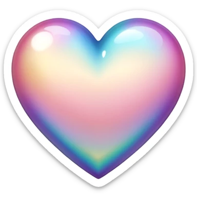 heart with a subtle pearlescent effect sticker