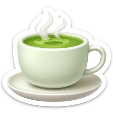 matcha in white cup sticker