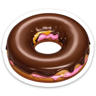 Glazed chocolate dognut sticker