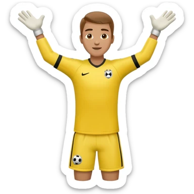 soccer goalkeeper full body arms out wide sticker
