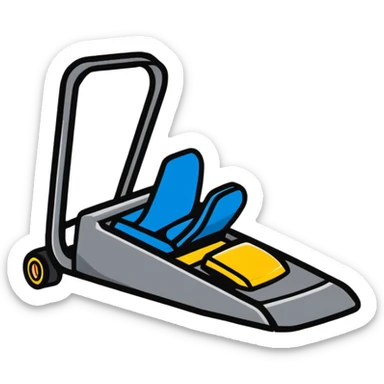 foot pressing brake pedal in car sticker