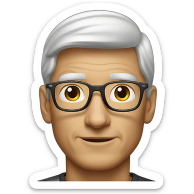 tim cook wearing apple vision sticker