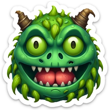 A garbage monster  sticker