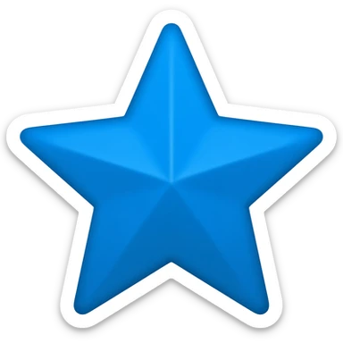 a blue star sticker