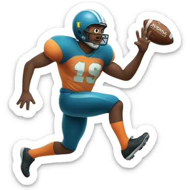 Man catching football with one hand sticker