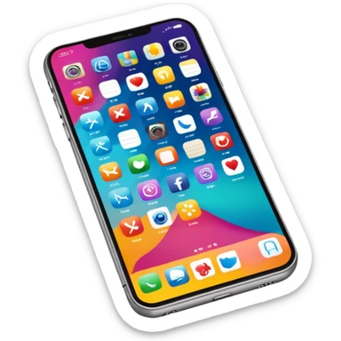 phone screen with apps sticker