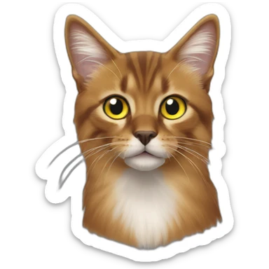 somali cat sylver sticker