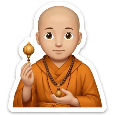  prayer beads of monk sticker