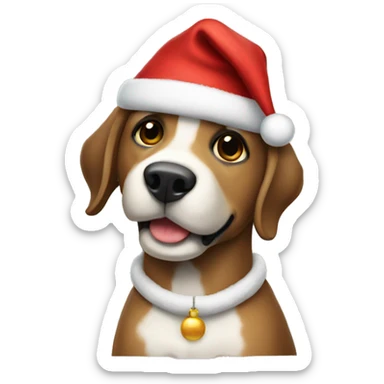 perro navidad sticker