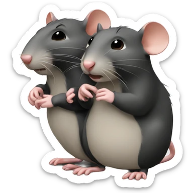 rats gossiping sticker