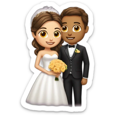 novia en boda sticker