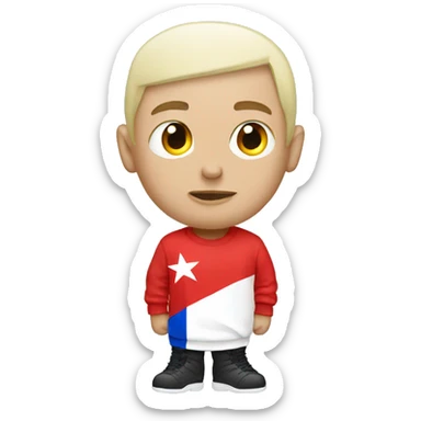 eminem with a russian flag sticker