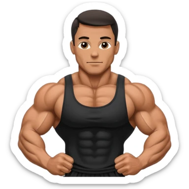 bodybuilder wearing black sticker