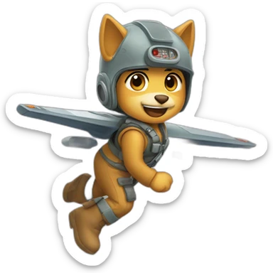 JET DESPEGANDO PUPURA sticker