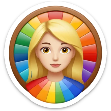 graphic designer , color wheel, sticker