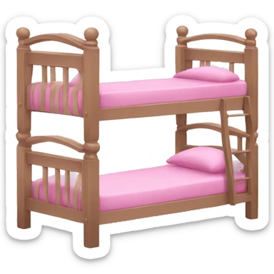 Pink bunk beds  sticker