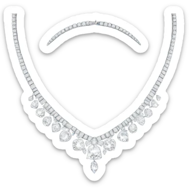 luxury diamond necklace  sticker