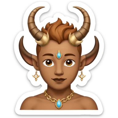 Try horns on the throat chakra sticker