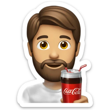 brown-hair-boy-with-beard-drinking-coke sticker