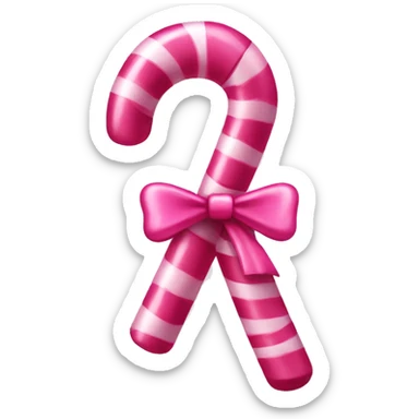 Pink candy cane sticker