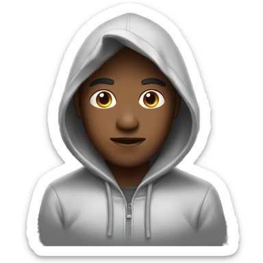 Wearing hoodie with hood down sticker