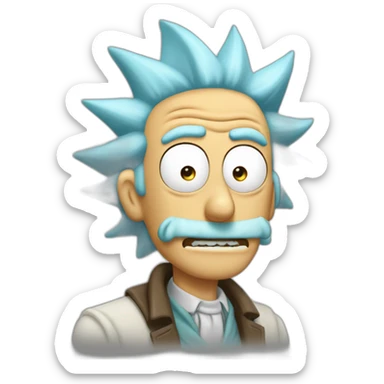 Rick sanchez doigts d honneur sticker