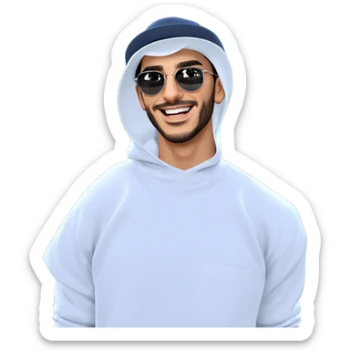 smiling boy with hat outdoors sticker