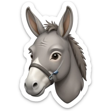 Ein behindert aussehender Esel  sticker