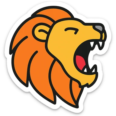 roaring lion sticker