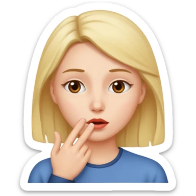 whispering person sticker