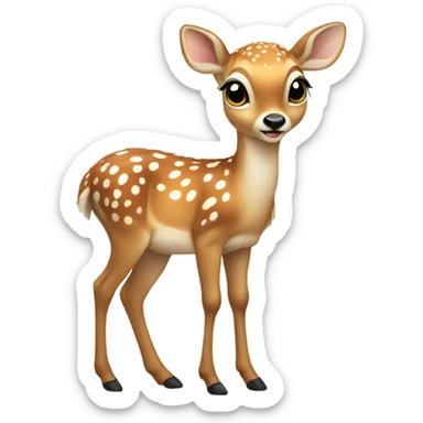 Baby deer sticker