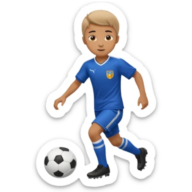 boy playing soccer  sticker