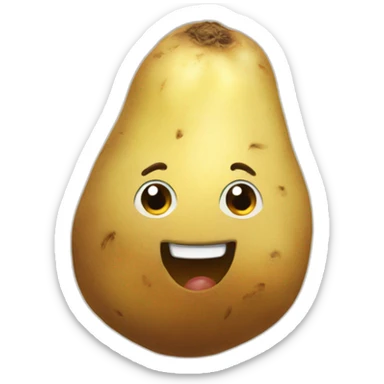 a potato look like a emoji sticker