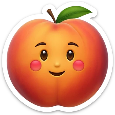 cute peaches sticker