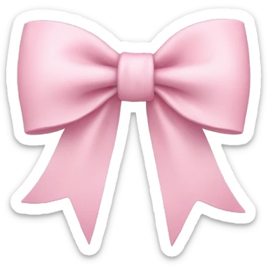 bow in light pink sticker