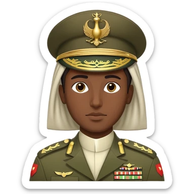 Saudi Arabian soldier in traditional military uniform sticker