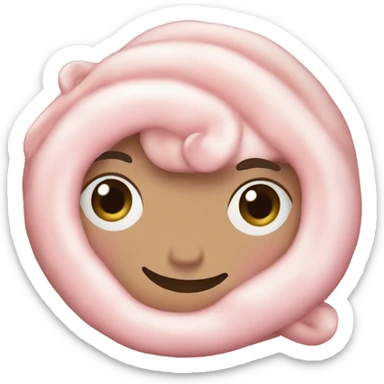 light pink Cinnamon roll sticker