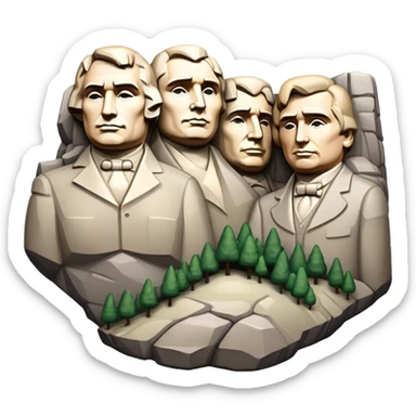 Cinematic Realistic Mount Rushmore Emoji sticker