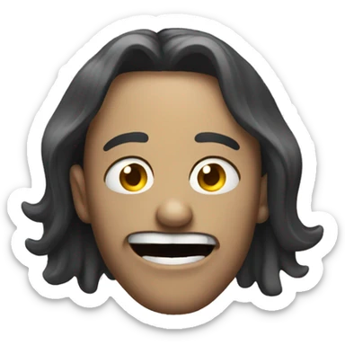 Creepy smirk emoji sticker