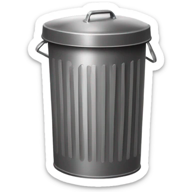 a trash can sticker