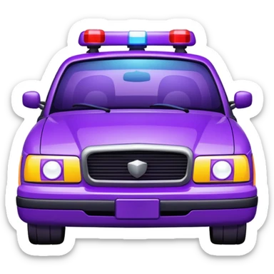 purple police car light sticker